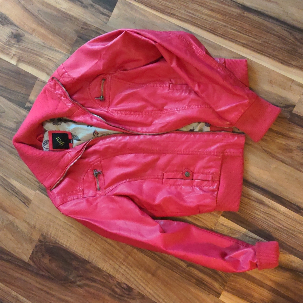 G:21 Pink faux leather jacket